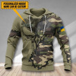 Personalized Name Stand With Ukraine Hoodie Mens Camouflage Clothing