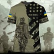 Personalized Slava Ukraini Shirt Ukrainian Soldier Camo Flag Clothing