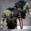 Personalized Soldier USA Stands With Ukraine Slava Ukraini Hoodie American Camo Clothing