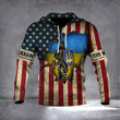 Personalized USA Stands With Ukraine Soldier Hoodie Vintage Retro American Flag Merch