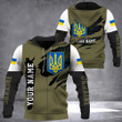 Personalized Ukraine Zipper Hoodie Trident Ukraine Symbol Clothing