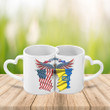 USA Stands With Ukraine Couple Mug American Eagle Ukraine Strong Merch