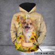 Personalized Chihuahua Sunflower Hoodie Dog Owner Cute Clothing Gift For Husband