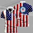 US Coast Guard American Flag Polo Shirt Patriotic Military Clothing Coast Guard Gift Ideas