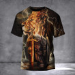 Soldier With Lion Shirt Cool Christian T-Shirt Gift Ideas For Veterans