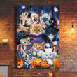 Cats Halloween Poster Cat Lover Home Wall Decor Halloween Gift Ideas