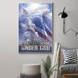 US Eagle One Nation Under God Poster Christian Faith Patriotic Wall Art Living Room Decor