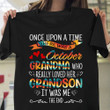 October Grandma Who Really Loved Her Grandson T-Shirt October Birthday Shirts Gift For Grandma