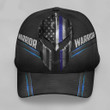 Warrior Thin Blue Line Skull Hat Law Enforcement Support Mens Hats Gift For Police