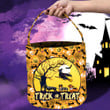 Dachshund Trick Or Treat Fabric Basket Dog Lover Halloween Candy Bag Home Decor
