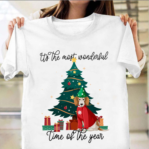 Beagle Us The Most Wonderful Time Of The Year T-Shirt Christmas Dog Shirt Gift For Beagle Lover