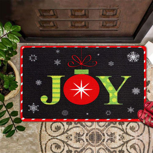 Joy Doormat Indoor Christmas Mat Christmas Present Decorations
