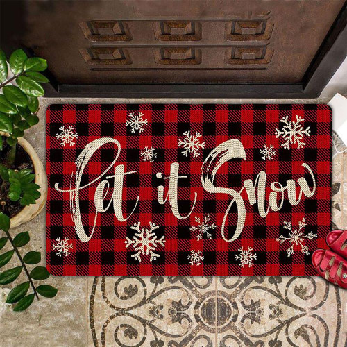 Let It Snow Doormat Xmas Doormat Christmas Decorations Indoor