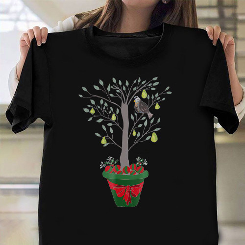 12 Days Of Christmas Partridge In A Pear Tree Shirt Graphic Tees Gifts For 2021 Christmas