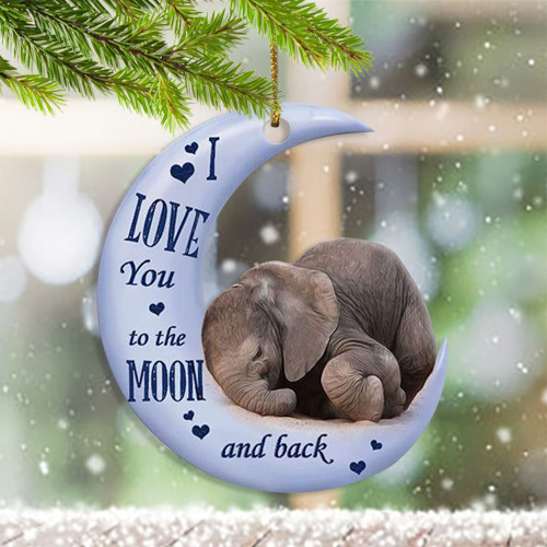 Elephant I Love You To The Moon And Back Ornament Cute Ornaments For Christmas Xmas Tree Decor