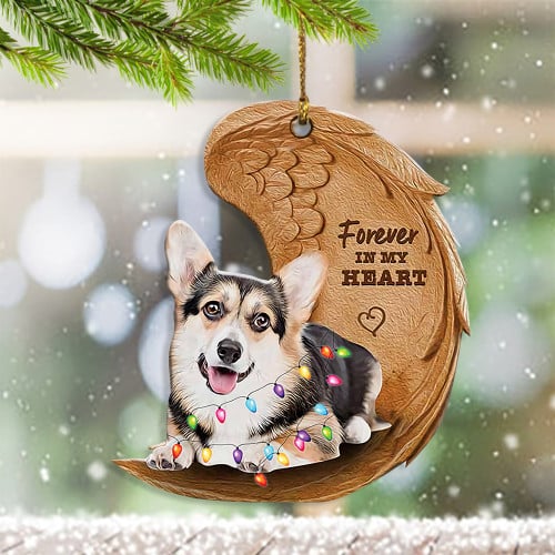 Corgi Forever In My Heart Ornament Dog Christmas Tree Ornaments Corgi Christmas Decorations
