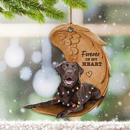 Labrador Retriever Forever In My Heart Ornament Pet Memorial Ornament Gifts For Labrador Lovers