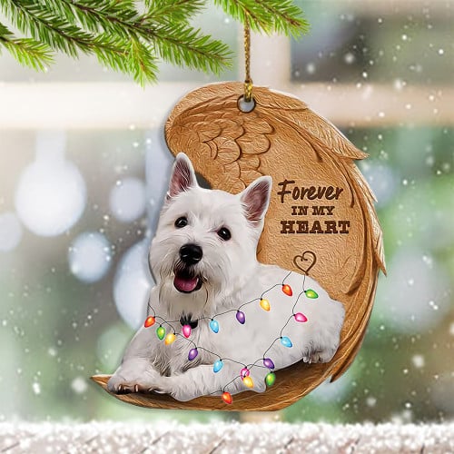 West Highland White Terrier Forever In My Heart Ornament Dog Memorial Ornament Dog Themed Gifts