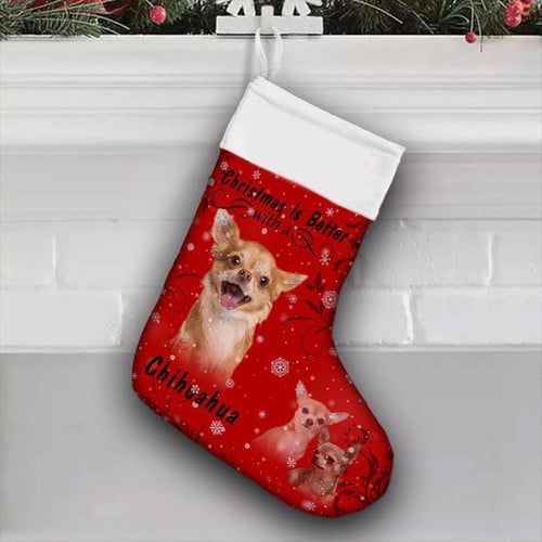 Christmas Is Better With A Chihuahua Stockings Indoor Christmas Decorations Dog Owners Gifts