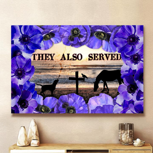 Animal They Also Served Poster Animal Remembrance Purple Poppy Posters