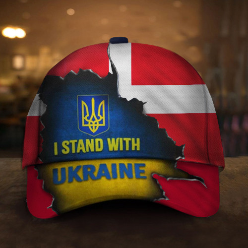 I Stand With Ukraine Denmark Flag Hat Anti Putin Pray For Ukraine Merch Denmark Gifts