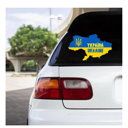 I Stand With Ukraine Stickers Support Ukraine Car Decal Merchandise