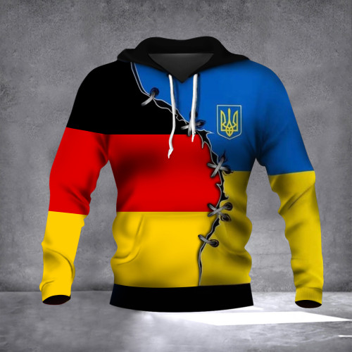 Germany Ukrainian Flag Hoodie No War In Ukraine Merch Support Ukraine