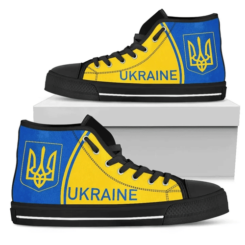 Ukraine High Top Shoes Pride Support Ukrain Flag Sneakers Merchandise Gift