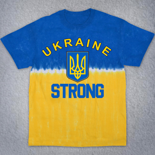 Ukraine Strong Tie-dye Shirt 2022 Stop Ukraine War Ukraine Freedom Merchandise