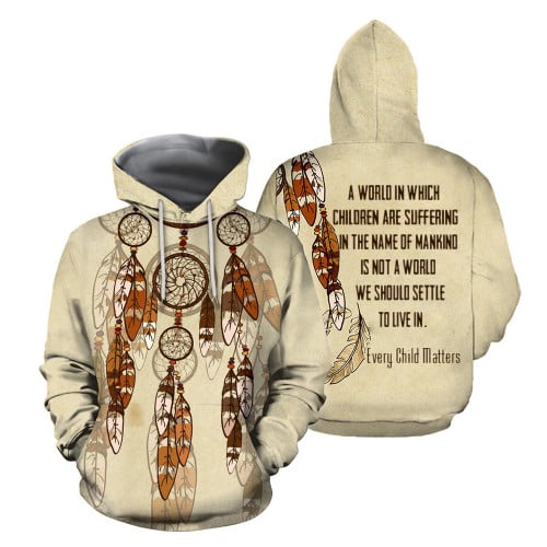 A World In Which Children Are Suffering Hoodie Orange Day Canada Every Child Matters Clothing