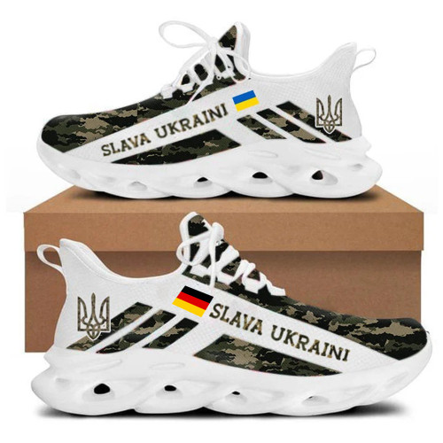 Germany Stands With Ukraine Slava Ukraini Camo Sneakers Mens Sport Shoes Support Ukraine