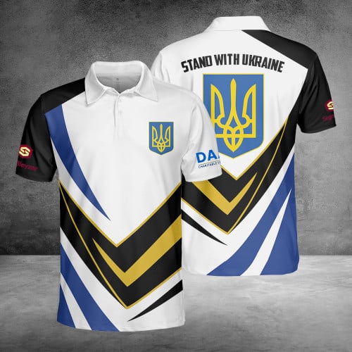 DAAR Foundation Premium Polo Shirt Stand With Ukraine Trident Ukraine Symbol Merch