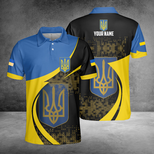Personalized Ukraine Polo Shirt Honor Ukrainian Flag Trident Symbol Merch Gift Ideas