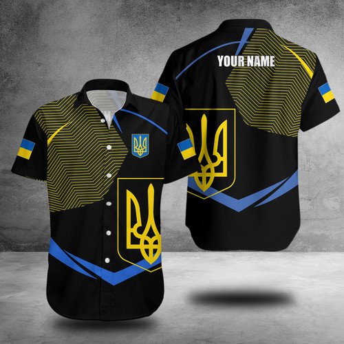 Personalized Stand With Ukraine Hawaii Shirt Trident Ukraine Black Clothing