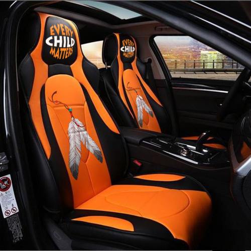 Feather Every Child Matters Car Seat Covers Support Orange Day Every Child Matters Merch