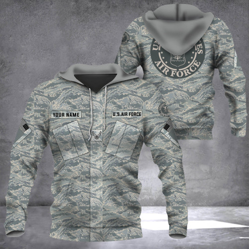 Personalized US Air Force Hoodie United States Air Force Camo Flag Clothing Merch
