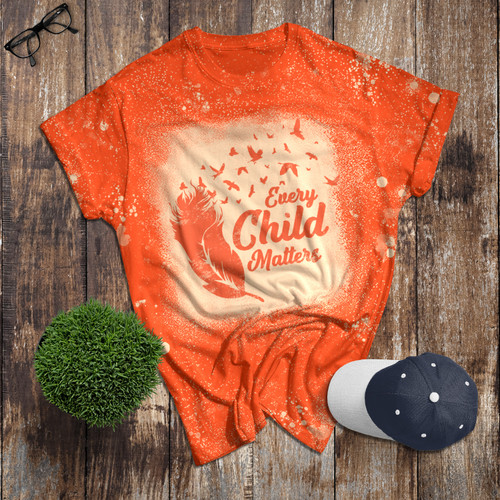 Every Child Matters Shirt Feathers Orange Shirt Day 2022 Clothing