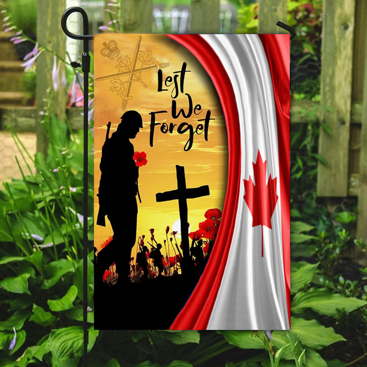 Lest We Forget Flag Inside Canada Flag Honor Fallen Soldiers Remembrance Day Veteran Gifts