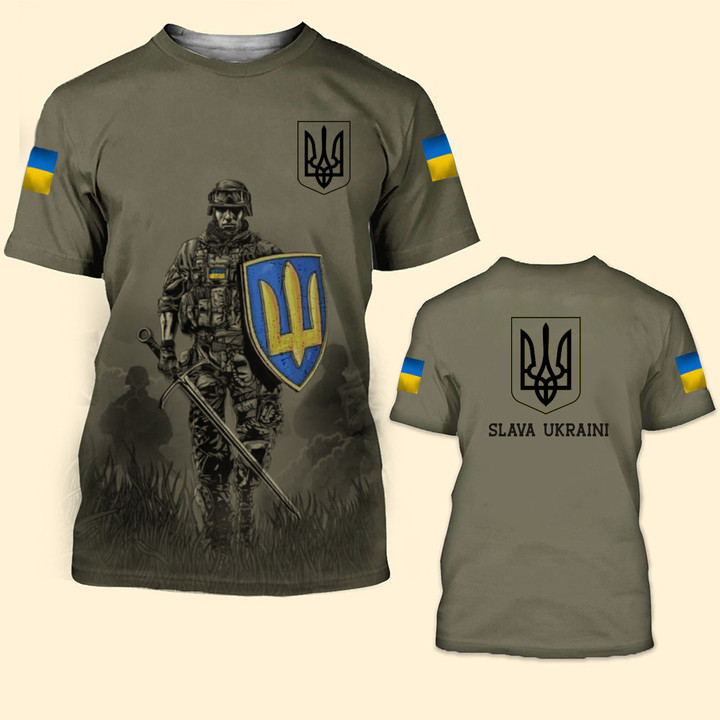 Stand With Ukraine Veteran Shirt Slava Ukraini Clothing Gift