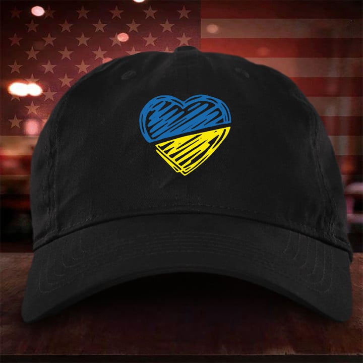 Ukraine Heart Hat Love Ukrainian Support Peace No War Ukraine Merch