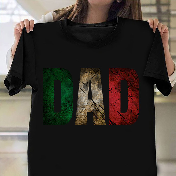 Italia Flag Dad Shirt For Dad Italian T-Shirt Fathers Day Presents