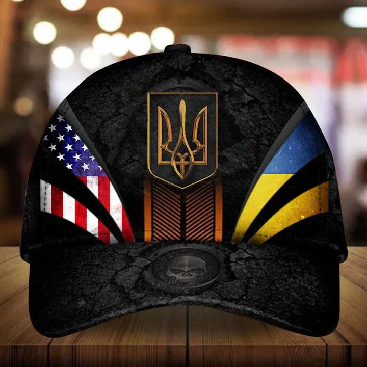 USA Stands With Ukraine Hat American Ukraine Flag Merch