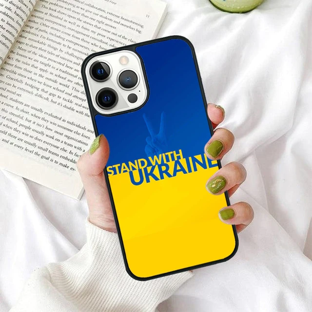 Stand With Ukraine Phone Case For iPhone Love Peace No War Ukraine Flag Merch