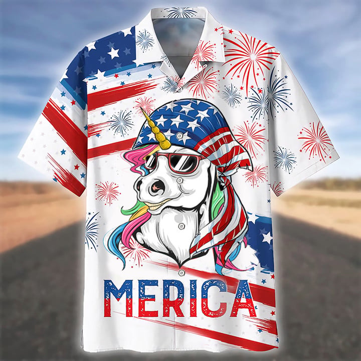 Unicorn Merica Hawaii Shirt Fourth Of July Cute Shirts Gifts For Unicorn Lovers