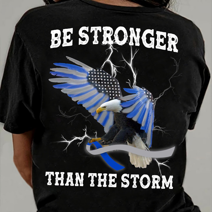 Diabetes Awareness Shirt Eagle Be Stronger Than Storm T-Shirt Best Gifts For Diabetics