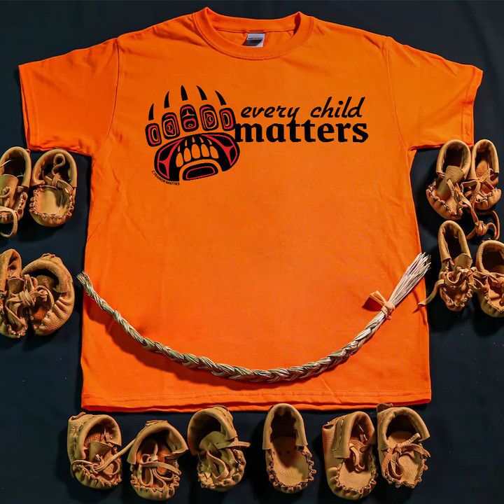 Bear Paw Every Child Matters Shirt Awareness Orange Shirt Day T-Shirt Apparel