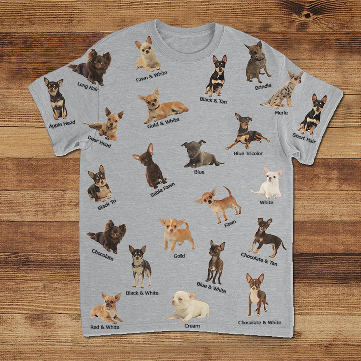Chihuahua Breeds Full Shirt Pet Lover Chihuahua T-Shirt Gift For Friends