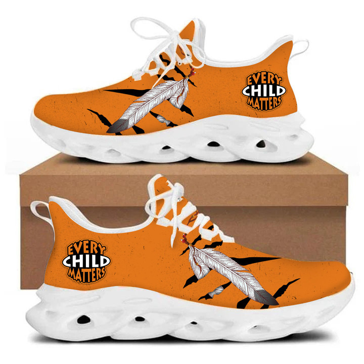 Feathers Every Child Matters Sneakers Shoes Mens Orange Day Canada Awareness Merch