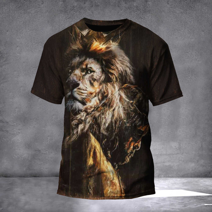 Jesus With Lion Shirt Christian T-Shirt Designs Gift Ideas For Cousin