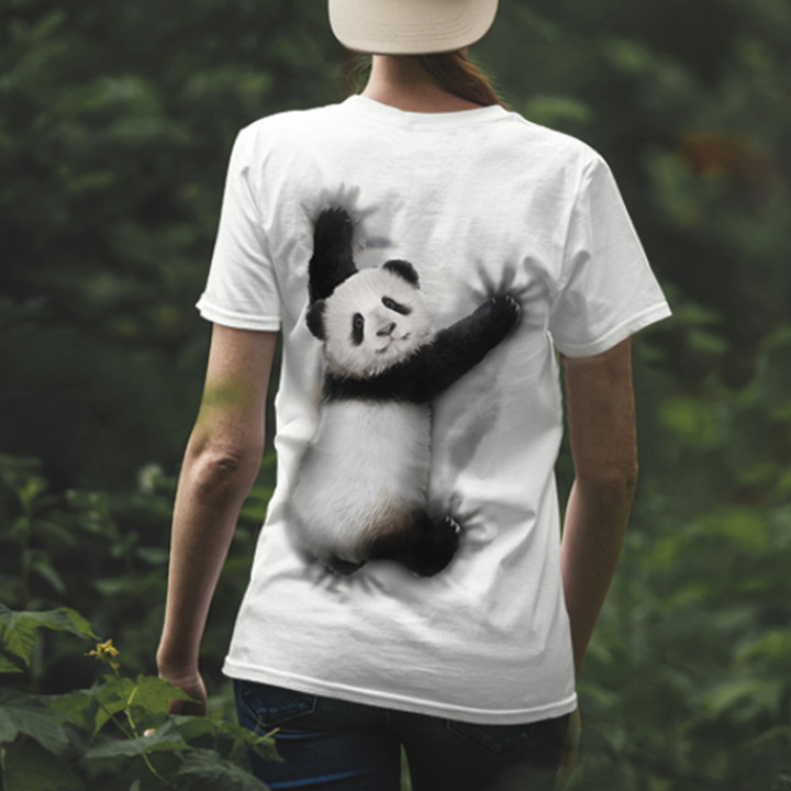 Panda Shirt Humorous Graphic Animal V-Neck T-Shirt Gifts For Panda Lovers